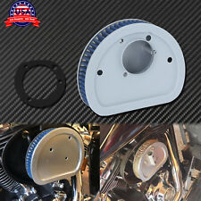 Blue Air Filter Cleaner Replacement Fit For Harley Dyna Softail Fxst 2000-2015
