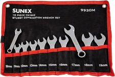 Sunex 9930m Metric Stubby Combination Wrench Set 10-piece