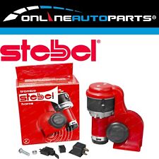 Stebel Brio Bp3 Nautilus Air Horn Kit Red 12 Volt 139db Loud- Switchable 2 Modes