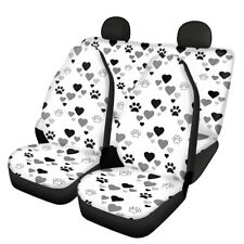 Leopard Polyester Material Washable Car Front And Rear Seat Cover Fit Most Car