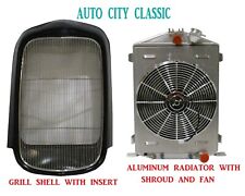 1932 Ford Grill Shell Radiator Fan Smooth Steel Full Height Aluminum