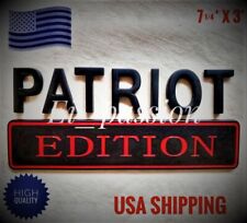 Patriot Edition Black Universal Truck Badge Logo Custom Emblem Auto Fender Back