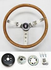 New 1965 - 1969 Mustang Wood Steering Wheel Grant 15 Genuine Hardwood Walnut
