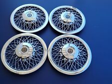 14 New Chrome Spoke Hubcaps 4 Tbird Fits Any Year W14 Steel Wheels