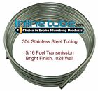 304 Stainless Steel Brake Fuel Transmission Line Tubing 516 Od Coil Roll