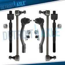 6pc Front Sway Bars Inner Outer Tie Rods For 2012-2017 Hyundai Accent Kia Rio