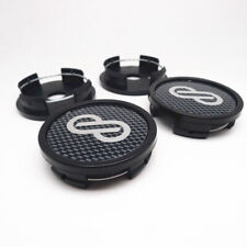 4pcs 58 Mm For Enkei Black Carbon Badge Alloy Wheel Center Caps Rim Caps Hub Cap