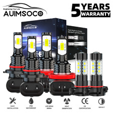 For Chevrolet Avalanche 2007-2013 6000k Led Headlight Fog Light Bulbs Combo