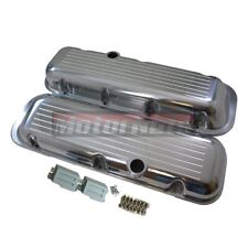 Bbc Big Block Chevy 396 427 454 Short Ball Milled Polished Aluminum Valve Cover