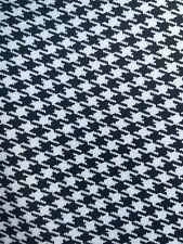 Sitting Embossed Fabric Upholstery Pepita Houndstood For Porsche Black-white