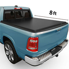 8ft Bed Soft Roll-up Tonneau Cover For 2003-2023 Dodge Ram 1500 2500 3500 Truck