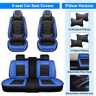 For Ford Car Seat Cover Pu Leather 5 Seats Full Set Front Rear Seat Protector