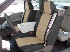 Iggee Custom Seat Covers Built In Seatbelt For Ford F-150 04-08 Blackbeige
