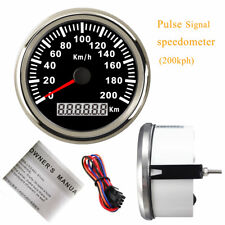 85mm 3-38 Pulse Signal Speedometer 200kph Odometer For Auto Marine Waterproof