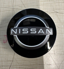 New Oem Nissan Center Cap - New Style Black Gloss White Outline - Std Size