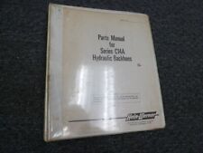 Hein-werner Model C14a Hydraulic Backhoe Parts Catalog Manual Book