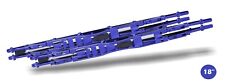 18 Inch Blue Double Dual Blade Universal Windshield Wiper 2pc Set All Season