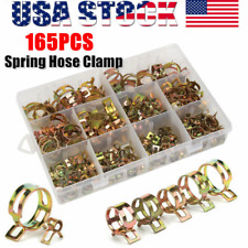 165pack Spring Clips Fuel Hose Line Water Pipe Air Tube Clamps 6-22mm Assortment
