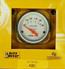 Auto Meter 4391 Ultra Lite Voltmeter Volt Meter Gauge 2 116 8 - 18 Volts