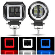 2x 3inch Led Work Light Bar Pods Halo Drl Lamp Spot Fog Driving Offroad Atv 4wd