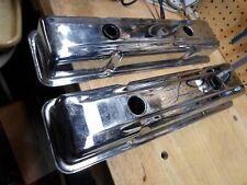 Chrome Valve Covers 283-305-327-350 Small Block Chevy Tall Nice Condition 