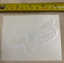 Fox Racing White Fox Head 4 Tdc Sticker Vinyl Logo Decal Motocross Off Road