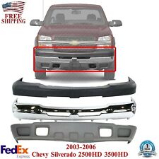 Front Bumper Chrome Steel Kit For 2003-2006 Chevrolet Silverado 2500hd 3500