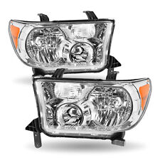 For 2007-2013 Toyota Tundra 2008-2017 Sequoia Chrome Headlights Assembly Lhrh