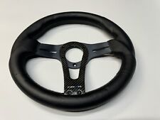  New Nrg Steering Wheel Black Leather Real Carbon Fiber 320mm Rst-002rcf