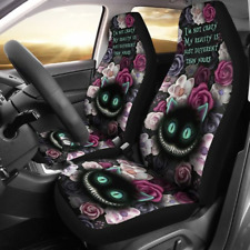 Cheshire Cat Quotes Art Car Seat Covers Cartoon Fan Gift Set Of 2