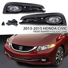 Fit 2013-2015 Honda Civic Sedan Front Bumper Driving Fog Lights Lamps Wwiring