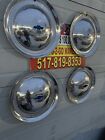 1951-53 Chevrolet 15 Oem Used Hubcaps Set 4 Wheel Covers Deluxe Blue Truck Car