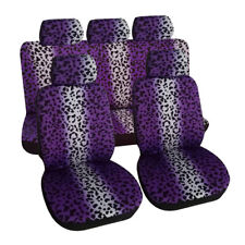 Car Seat Covers Leopard Print Front Rear Bench Full Set For Auto Truck Suv