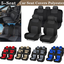 Full Set Car Seat Cover 5-seats Front Rear Protector Polyester Cushion Universal