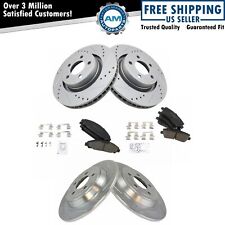 Front Rear Ceramic Pads Cross Drilled Zinc Coated Rotors For Mustang