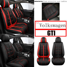 Frontrear 25seat Covers Pu Leather For Volkswagen Gti 2008-2024 Cushion Red