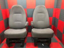 01-08 Ford Econoline E150 E250 E350 Front Lhrh Seat Set Manual Gray Cloth