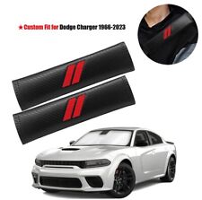 2x For Dodge Srt Accessories Red Car Suv Safety Seat Belt Shoulder Pad Cover