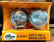 Vintage Nos Pair Of Cougar Fog Driving Lights Hi Intensity Car Lamps