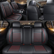 Breathable Universal Leather Car 5 Seat Covers Front Rear Back Full Surrounded