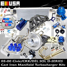 Complete Turbo Kit D For 88-91 Honda Crx Del Sol S 1.6l Sohc I-4 106hp D16y7