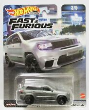 2022 Hot Wheels Fast Furious Jeep Grand Cherokee Trackhawk Silver Real Riders