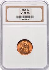 Red 1946-s Lincoln Wheat Cent Ngc Ms67 Rd Fiery Red Gem Oh Pcgs List 235.00