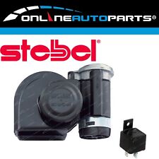Stebel Nautilus Truck Air Horn Black 24 Volt 139db Loud New W Relay Compressor