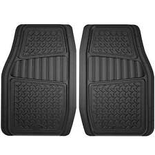 New Armorall 2 Pcs All-weather Heavy-duty Rubber Truck Floor Mats Black 78830wdc