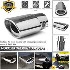 Car Chrome Stainless Steel Rear Exhaust Pipe Tail Muffler Tip Round Accessories