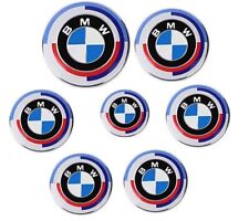 Original 7pcs For Bmw 50th Anniversary Emblem Centre Caps Badges 82 74 68 45mm
