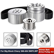 For Chevy Bbc 396 427 454 Shortlong Water Pump Gilmer Belt Drive Pulley Kit