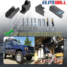 1.5 Rear Shackle Relocation Kit Lift Bracket Set For 1984-2001 Jeep Cherokee Xj
