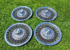 Set Of 4 1967-1968 Chevy Impala Ss Caprice 14 Wire Spoke Hubcaps Wheel Covers